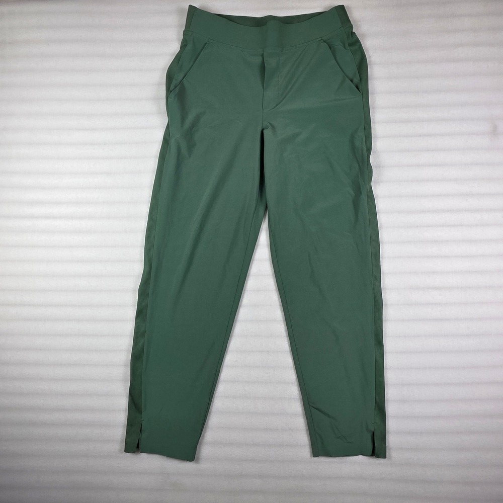 Athleta Brooklyn Ankle Pant Womens 2 Green Polyester Gorpcore Preppy Tapered Leg